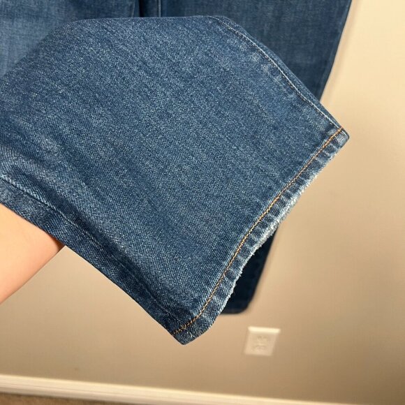 Madewell Baggy Straight Jeans Size 28 Dark Worn Indigo Wash High Rise Slouchy - Picture 9 of 15